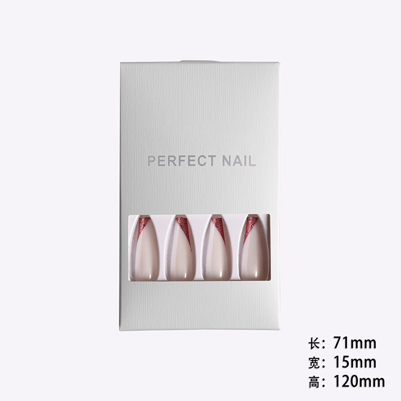 Get trendy with Red Glitter Beveled Edge French Press-on Nails - Nails available at Hot Trends Online. Shop Now!