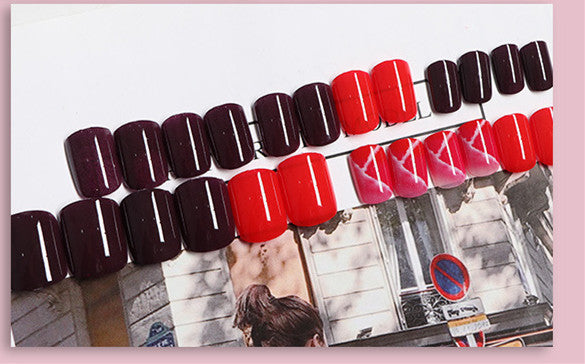 Get trendy with Short Multi-design Manicure Press-on Nails - Nails available at Hot Trends Online. Shop Now!