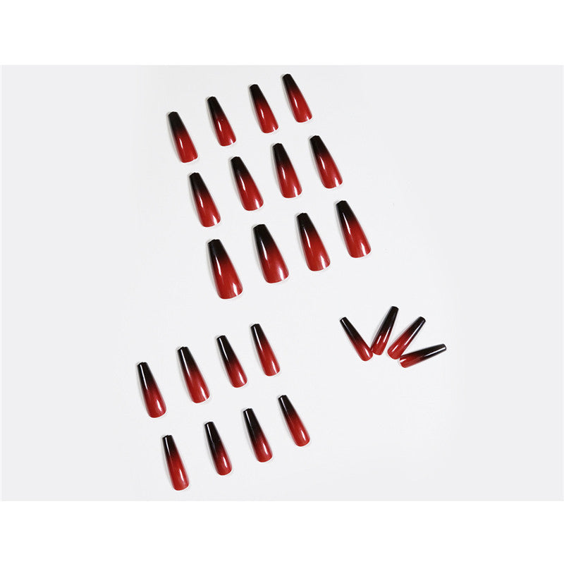 Get trendy with Red And Black Gradient Long Ballerina Press-on Nails - Nails available at Hot Trends Online. Shop Now!