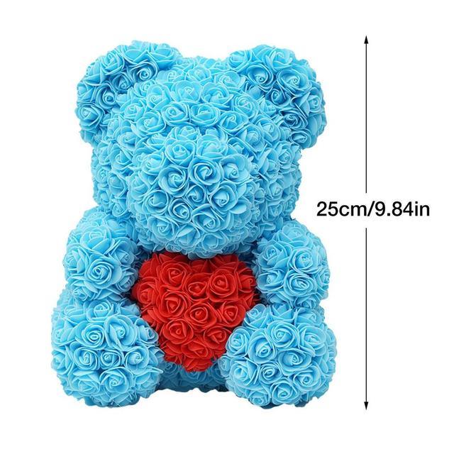 Get trendy with Valentine's Day Rose Flower Bear - Gift available at Hot Trends Online. Shop Now!