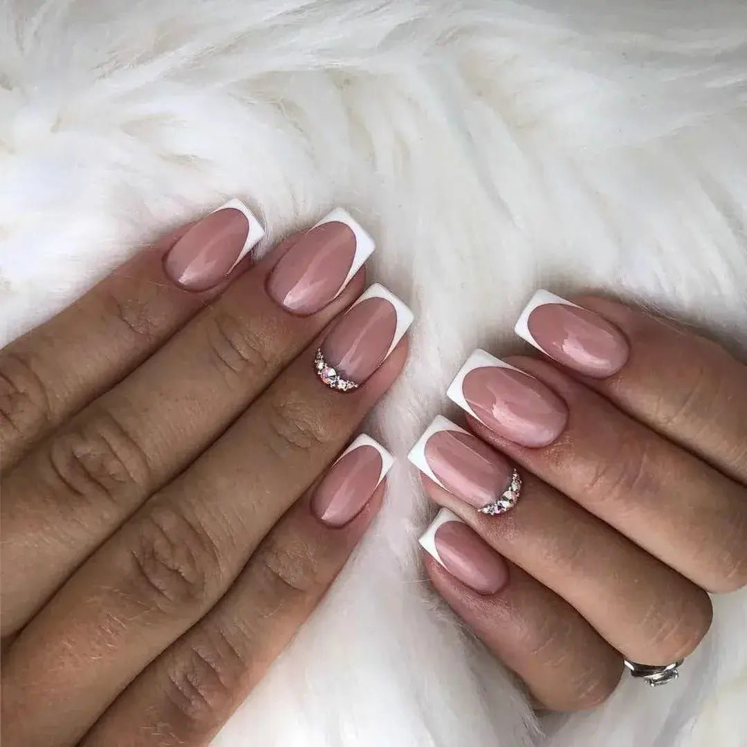 Get trendy with 24 Pcs Short Square Fake Nails - Nails available at Hot Trends Online. Shop Now!