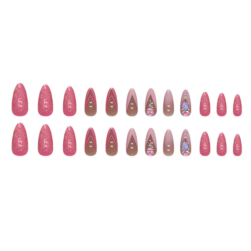 Get trendy with Pink Almond Shaped Press-on Nails - Nails available at Hot Trends Online. Shop Now!