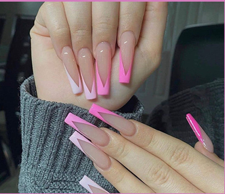 Get trendy with Pink Ballerina French Press-on Nails - Nails available at Hot Trends Online. Shop Now!