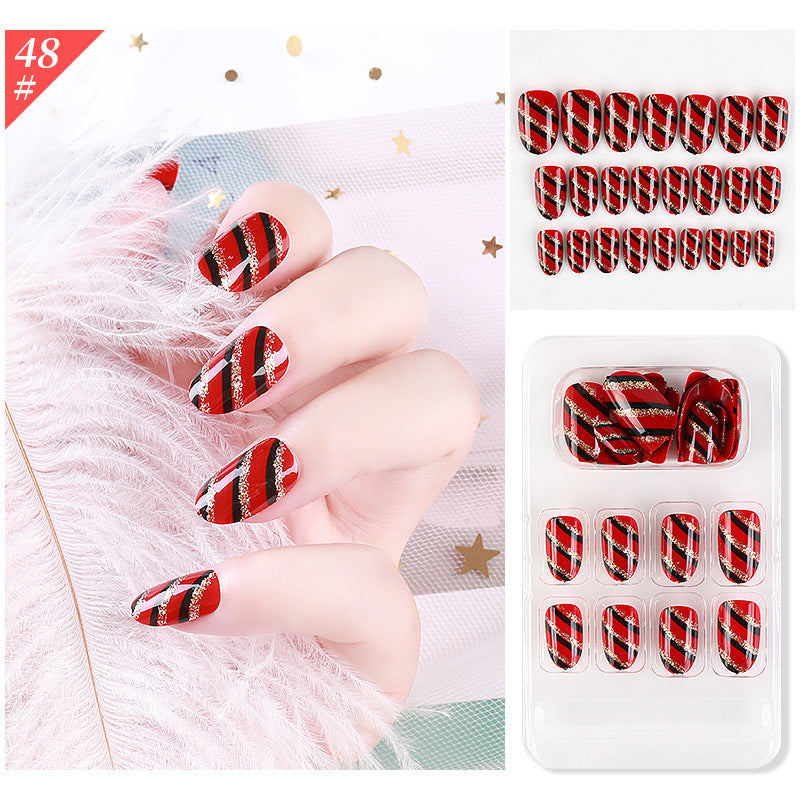 Get trendy with Short Round Multi-designed Press-on Nails - Nails available at Hot Trends Online. Shop Now!