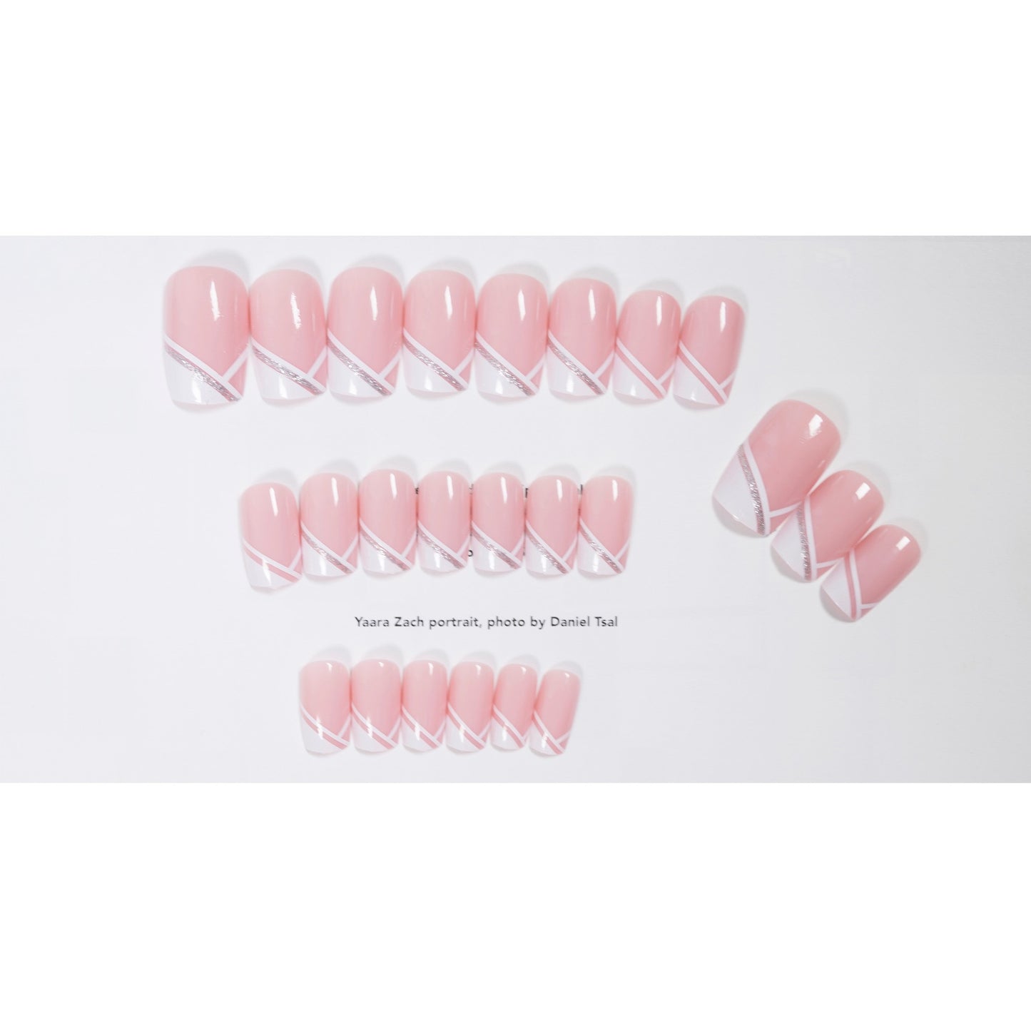 Get trendy with Simple Multi-style French Manicure Press-on Nails - Nails available at Hot Trends Online. Shop Now!