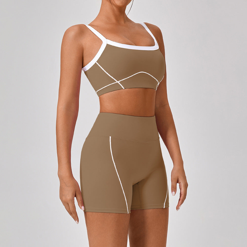 Get trendy with Outdoor Sports Spaghetti Strap Yoga Suit - Clothing available at Hot Trends Online. Shop Now!