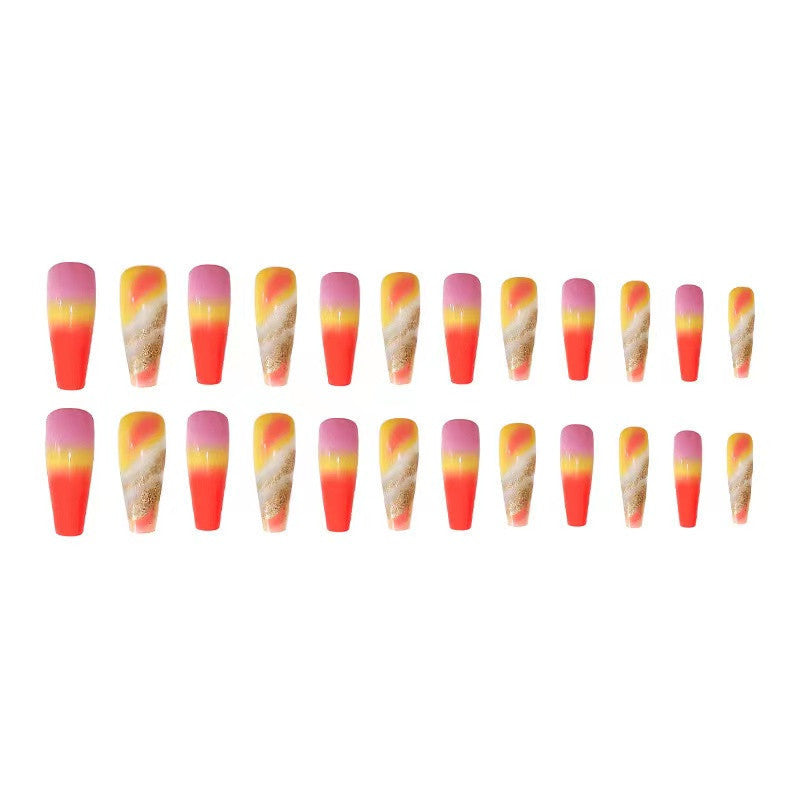 Get trendy with Sunset Gradient Press-on Nails - Nails available at Hot Trends Online. Shop Now!