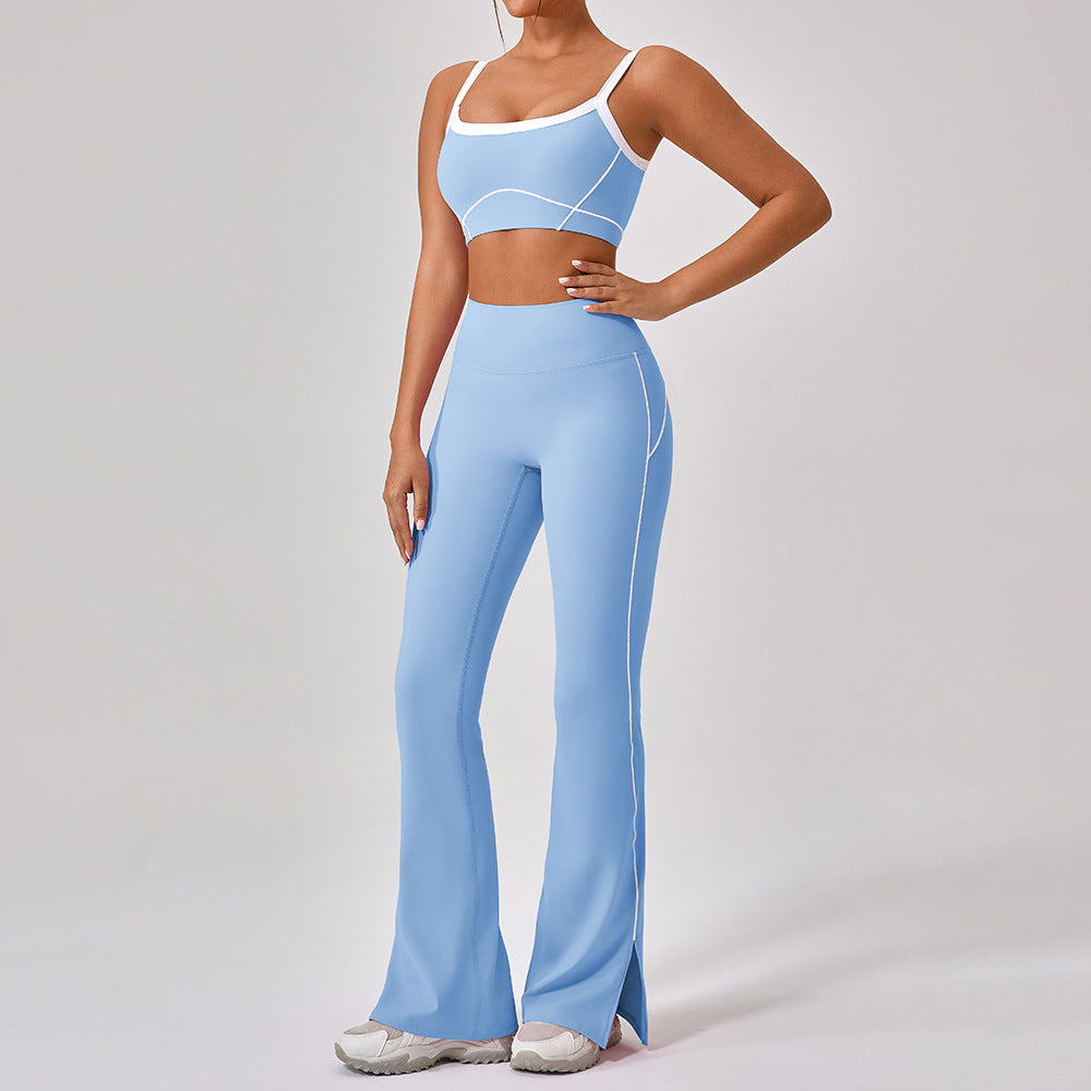 Get trendy with Outdoor Sports Spaghetti Strap Yoga Suit - Clothing available at Hot Trends Online. Shop Now!