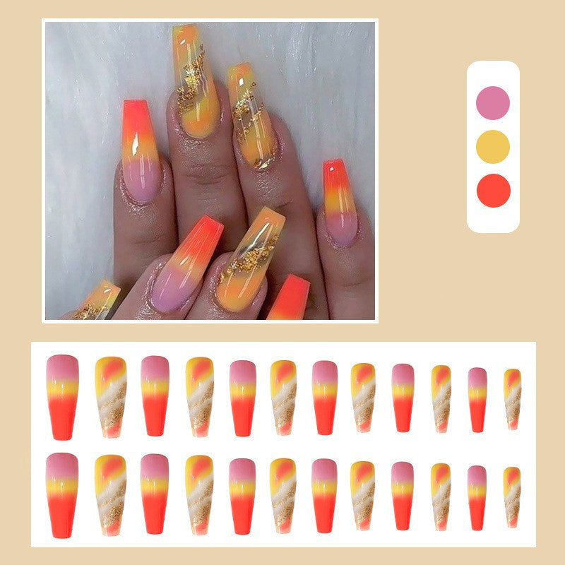 Get trendy with Sunset Gradient Press-on Nails - Nails available at Hot Trends Online. Shop Now!