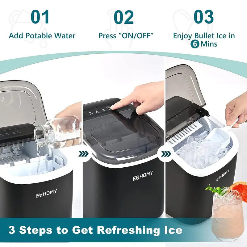 Get trendy with Portable Countertop Ice Cube Maker with Handle - Electronics available at Hot Trends Online. Shop Now!