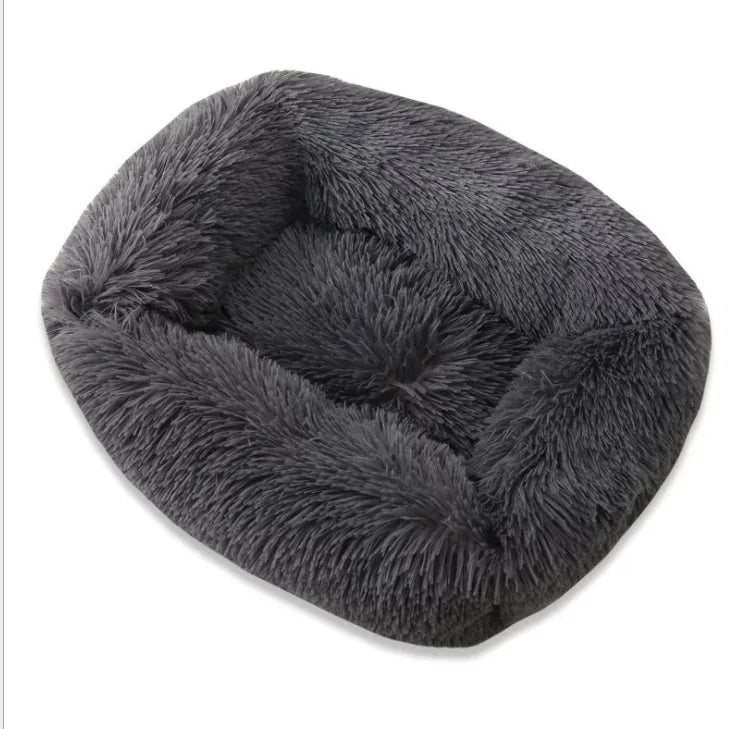 Get trendy with Plush Square Cat Bed: Warm Winter Pet Nest for Small Dogs and Cats - Pet Accessory available at Hot Trends Online. Shop Now!