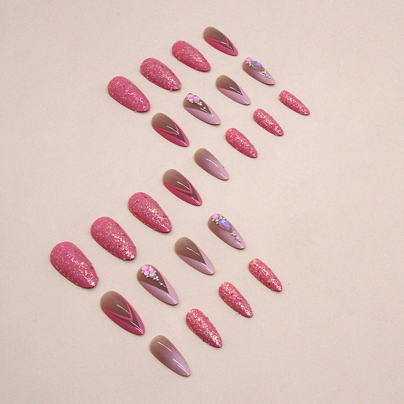 Get trendy with Pink Almond Shaped Press-on Nails - Nails available at Hot Trends Online. Shop Now!