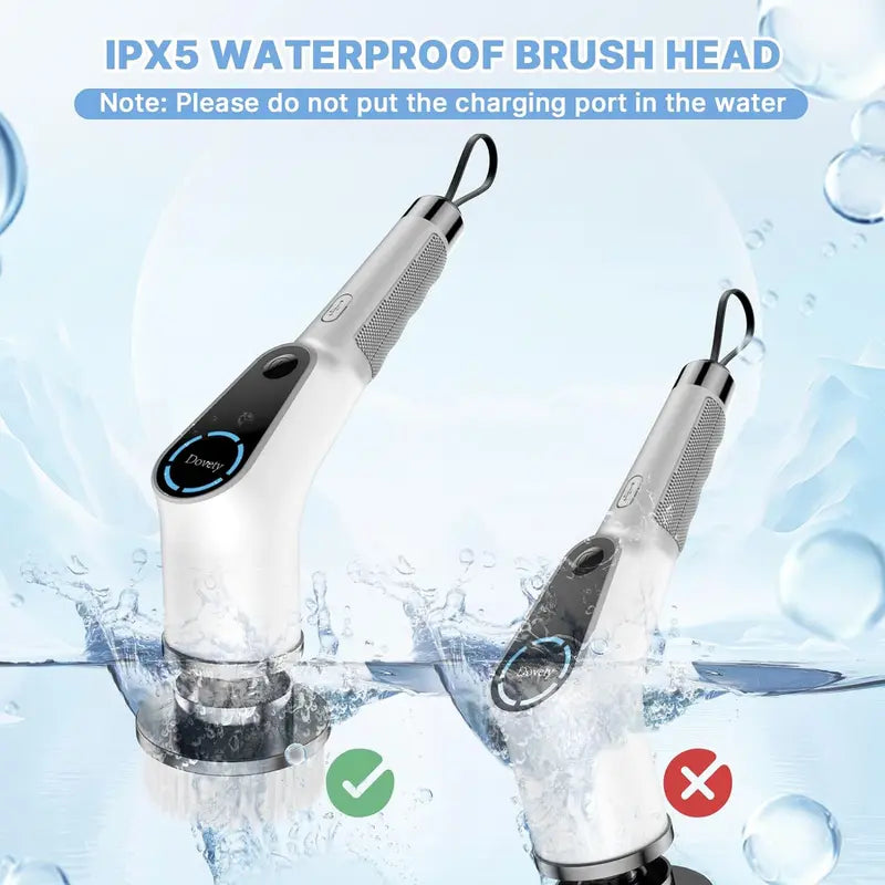 Get trendy with Dovety Electric Spin Scrubber With 4 Replaceable Heads - Cleaning Tools available at Hot Trends Online. Shop Now!