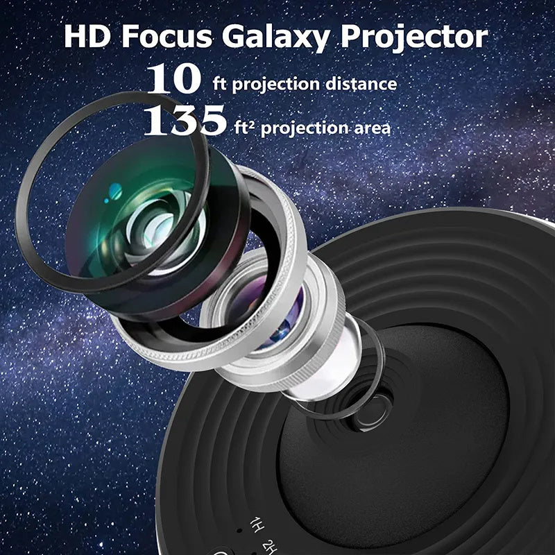 360° Rotate Galaxy Projector Night Light - Starry Sky Planetarium Lamp for Kids Bedroom