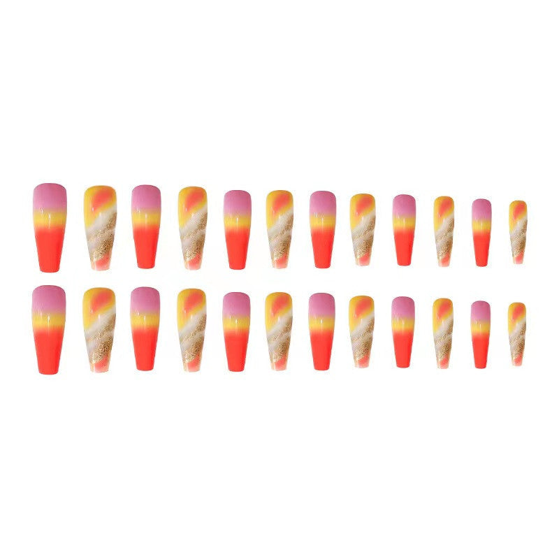 Get trendy with Sunset Gradient Press-on Nails - Nails available at Hot Trends Online. Shop Now!