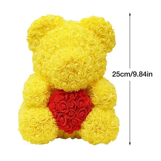 Get trendy with Valentine's Day Rose Flower Bear - Gift available at Hot Trends Online. Shop Now!