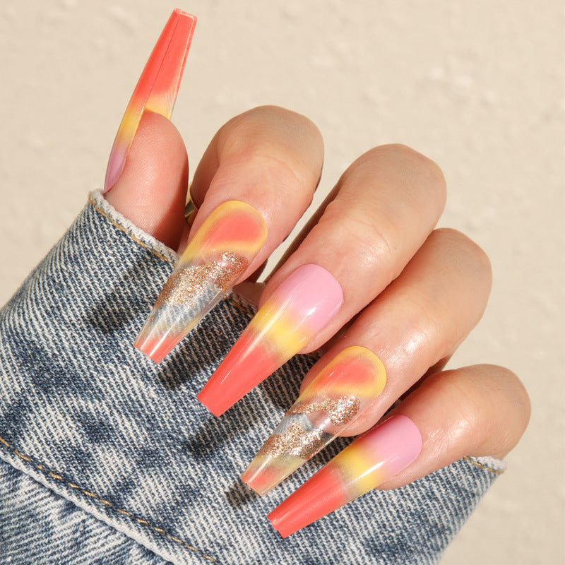 Get trendy with Sunset Gradient Press-on Nails - Nails available at Hot Trends Online. Shop Now!