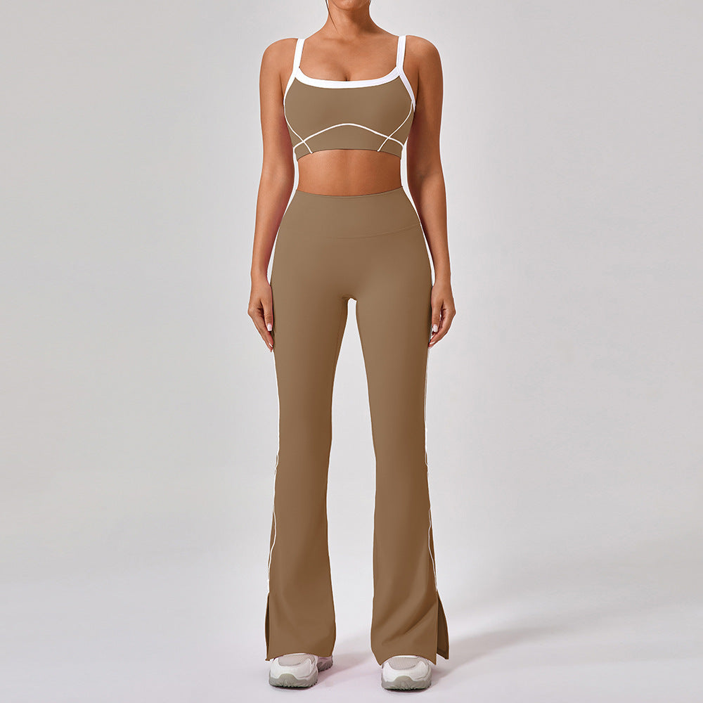 Get trendy with Outdoor Sports Spaghetti Strap Yoga Suit - Clothing available at Hot Trends Online. Shop Now!