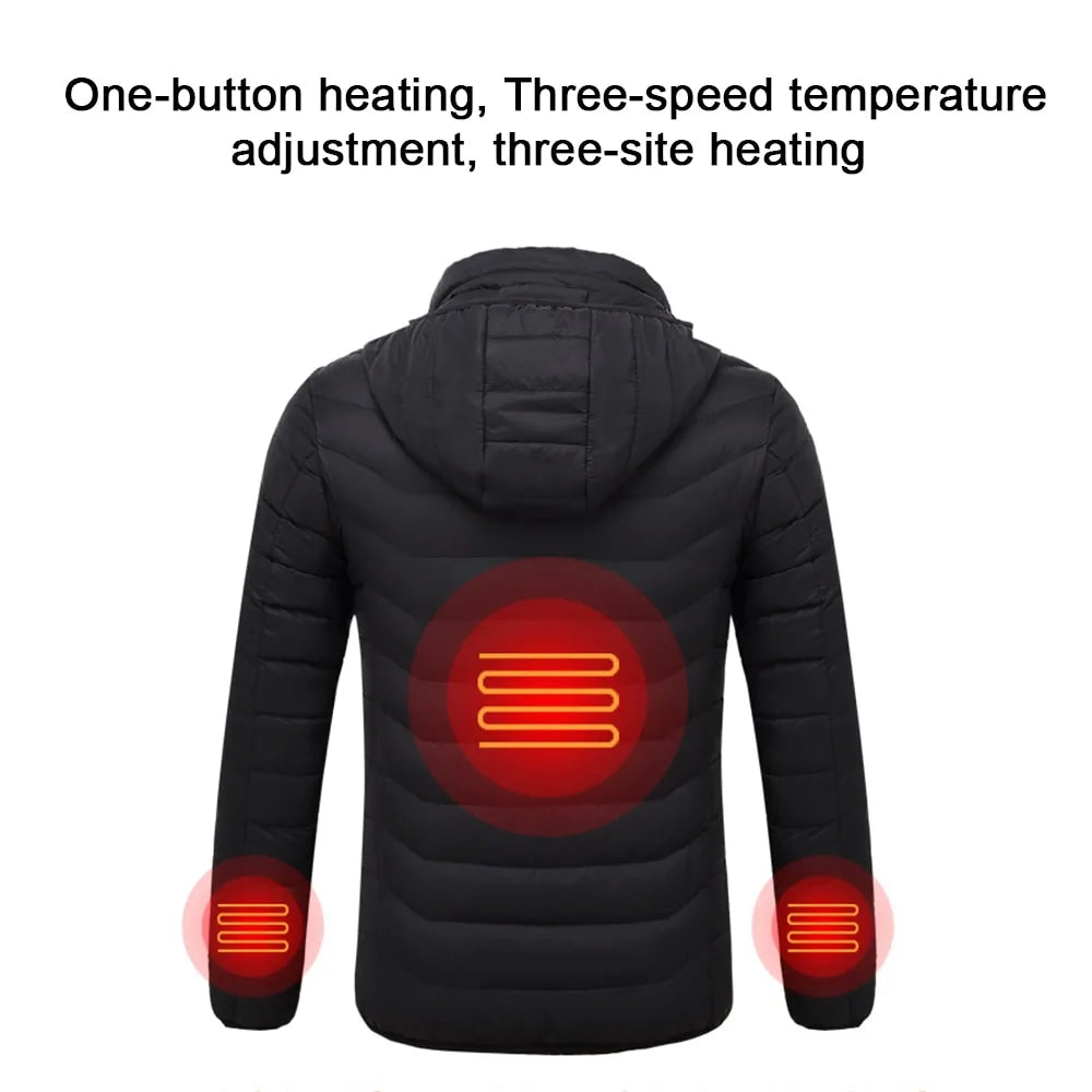 Get trendy with Men's Fleece Waterproof Winter Heated Jacket - Clothing available at Hot Trends Online. Shop Now!