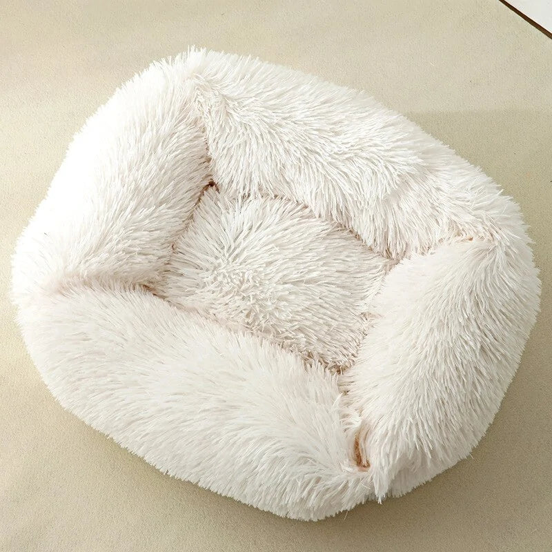 Get trendy with Plush Square Cat Bed: Warm Winter Pet Nest for Small Dogs and Cats - Pet Accessory available at Hot Trends Online. Shop Now!