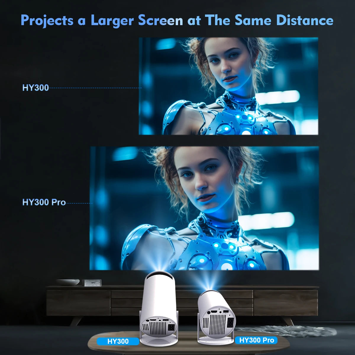 Get trendy with Projector HY300 Pro 4K Android 11 Dual Wifi6 Home Cinema Outdoor Projector - available at Hot Trends Online. Shop Now!