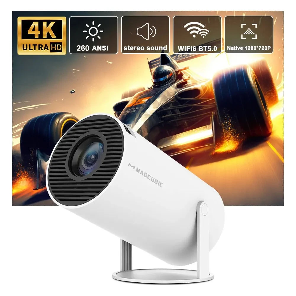 Get trendy with Projector HY300 Pro 4K Android 11 Dual Wifi6 Home Cinema Outdoor Projector - available at Hot Trends Online. Shop Now!