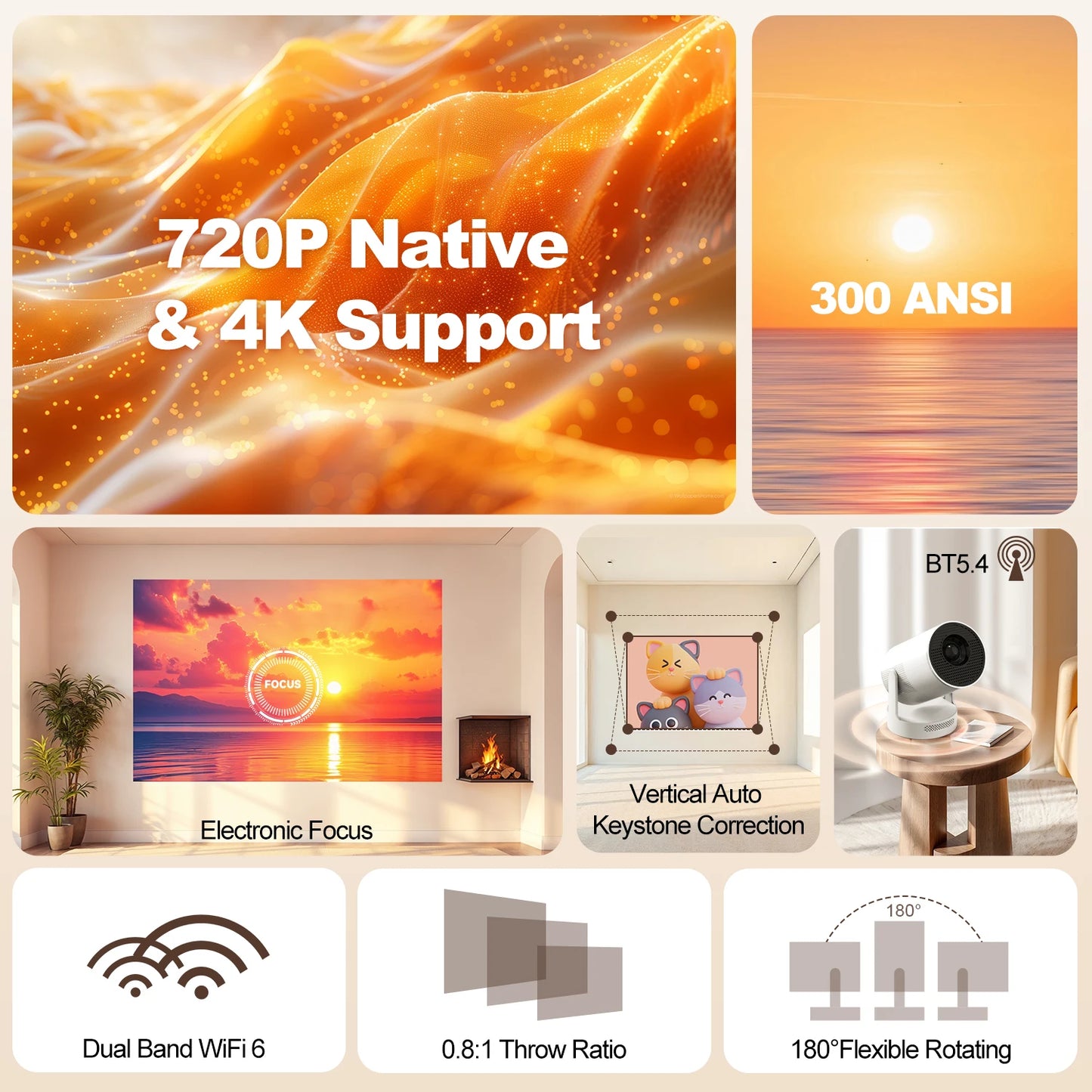 Get trendy with MagCubic HY300 Ultra 4K Portable Outdoor Home Theater - available at Hot Trends Online. Shop Now!