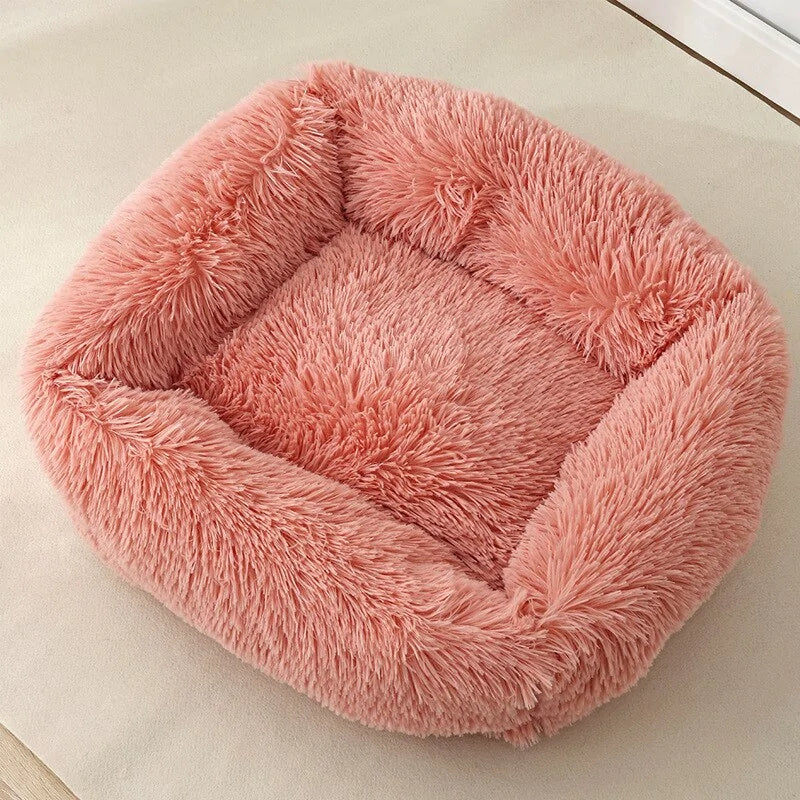 Get trendy with Plush Square Cat Bed: Warm Winter Pet Nest for Small Dogs and Cats - Pet Accessory available at Hot Trends Online. Shop Now!