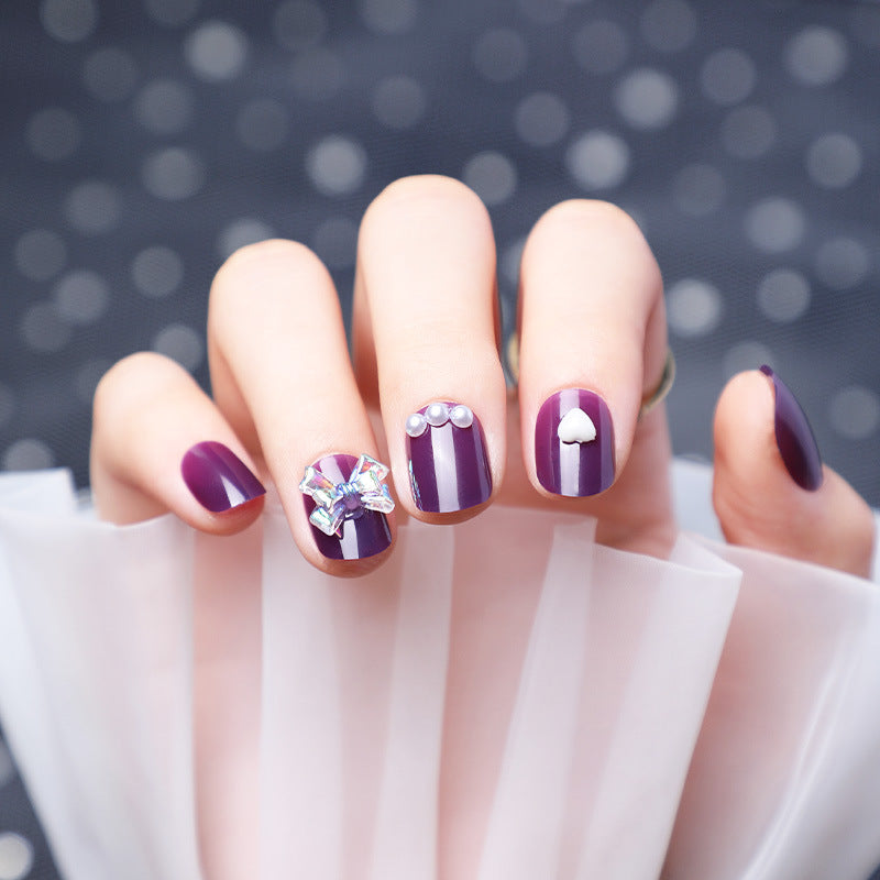 Get trendy with Short Purple Press-on Nails - Nails available at Hot Trends Online. Shop Now!