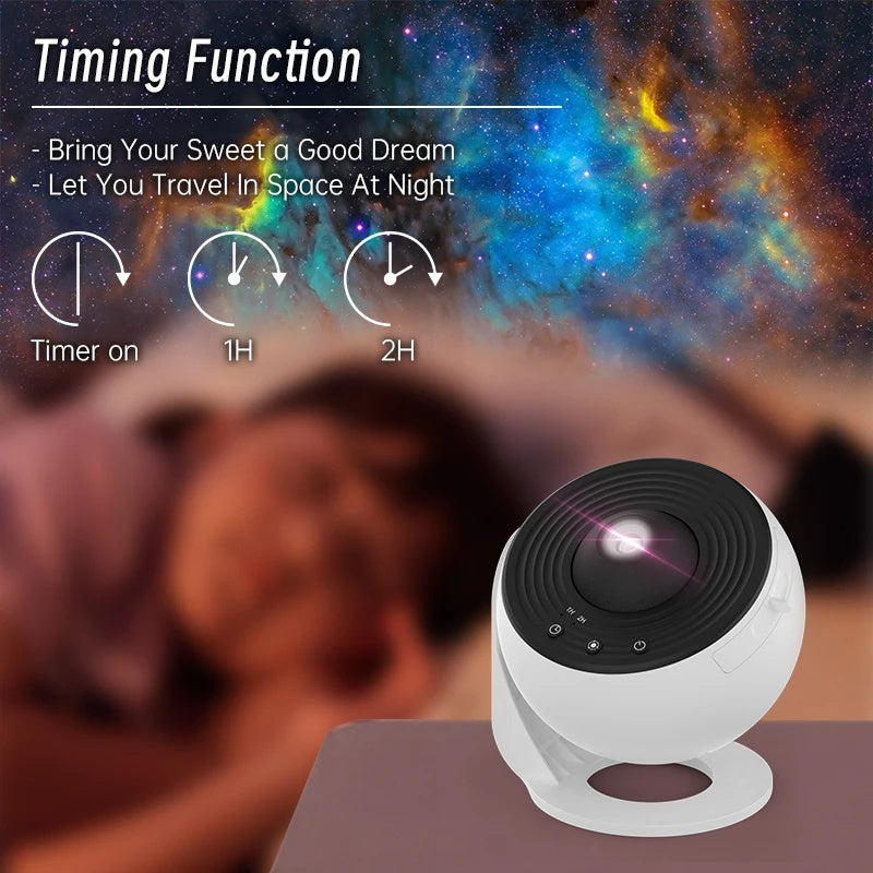 360° Rotate Galaxy Projector Night Light - Starry Sky Planetarium Lamp for Kids Bedroom
