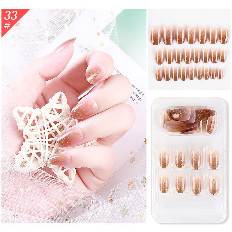 Get trendy with Short Round Multi-designed Press-on Nails - Nails available at Hot Trends Online. Shop Now!