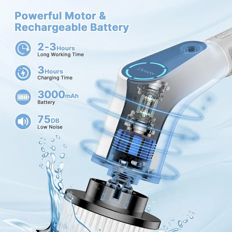 Get trendy with Dovety Electric Spin Scrubber With 4 Replaceable Heads - Cleaning Tools available at Hot Trends Online. Shop Now!