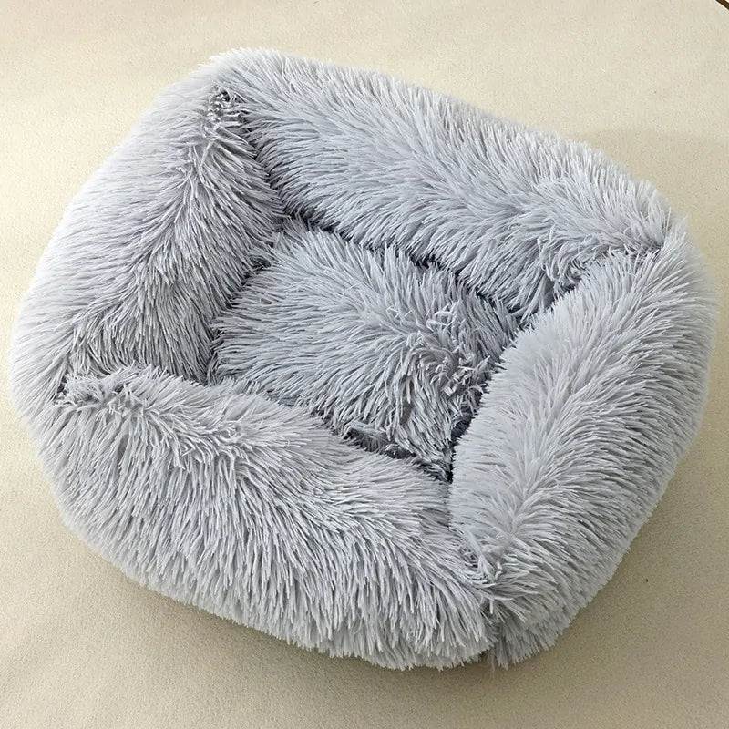 Get trendy with Plush Square Cat Bed: Warm Winter Pet Nest for Small Dogs and Cats - Pet Accessory available at Hot Trends Online. Shop Now!