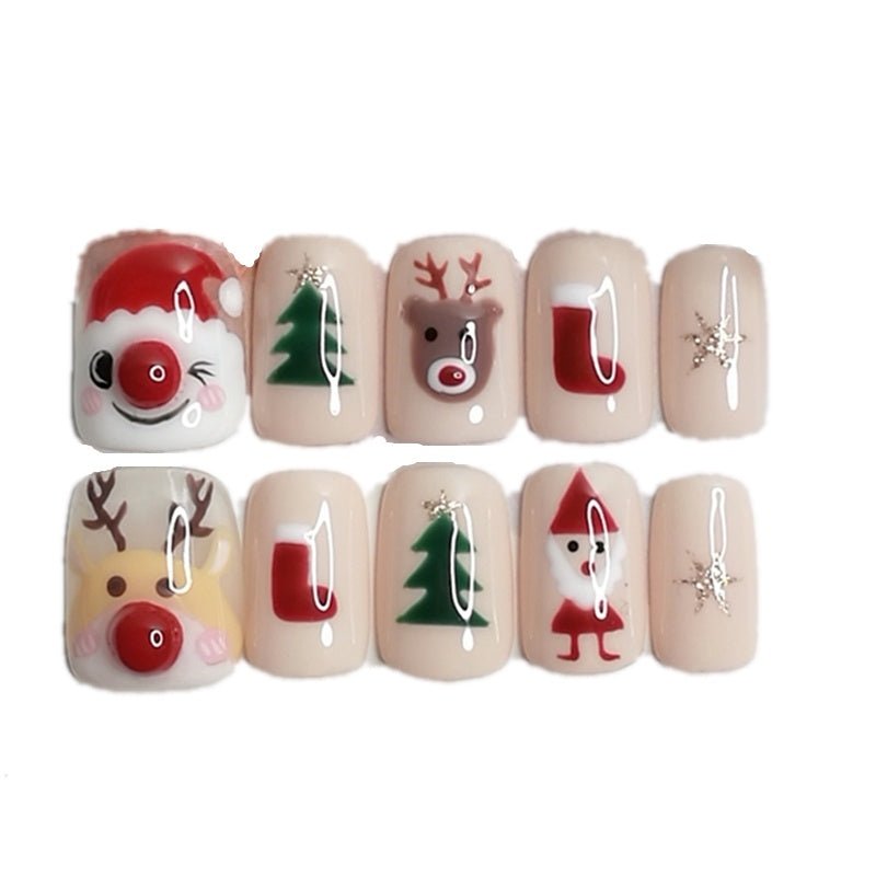 Get trendy with Christmas Themed Press-on Nails - Nails available at Hot Trends Online. Shop Now!
