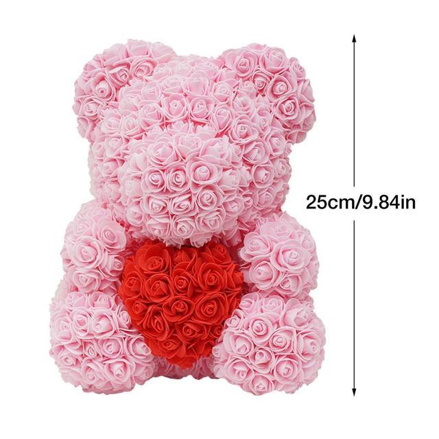 Get trendy with Valentine's Day Rose Flower Bear - Gift available at Hot Trends Online. Shop Now!