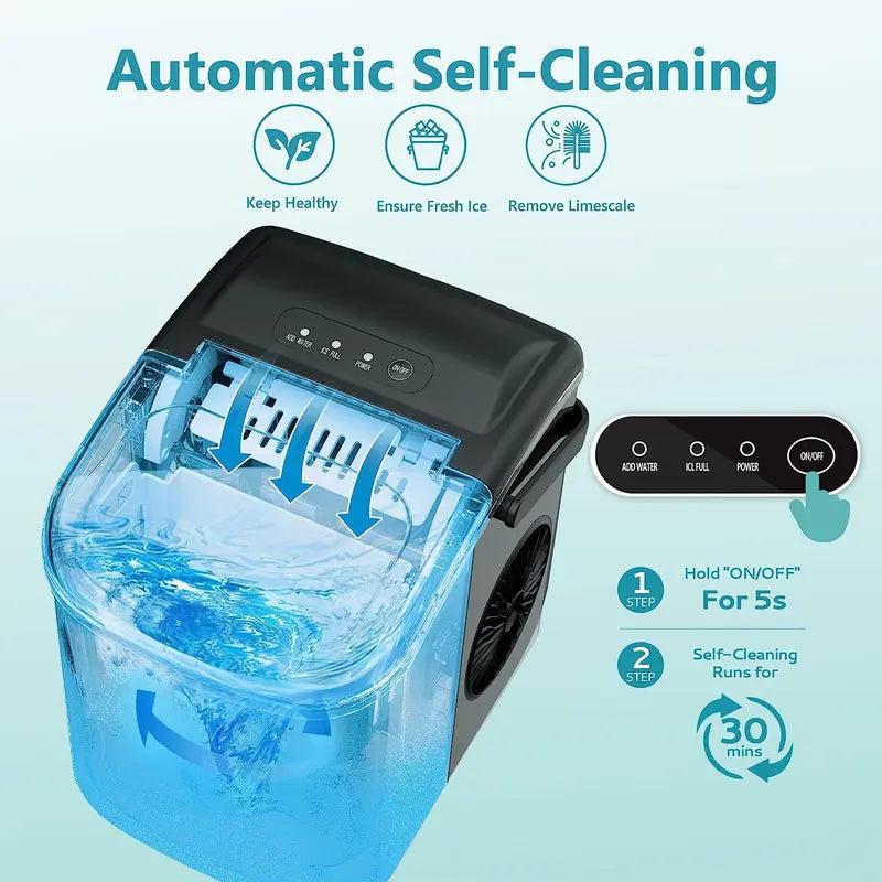 Get trendy with Portable Countertop Ice Cube Maker with Handle - Electronics available at Hot Trends Online. Shop Now!