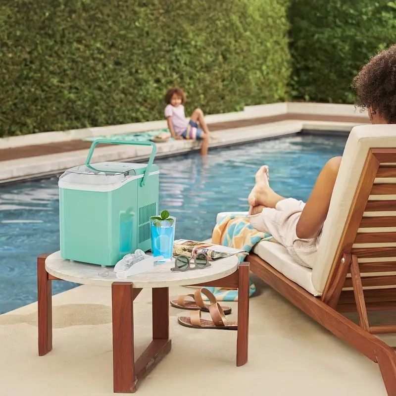 Get trendy with Dizzo Portable Countertop Ice Maker with Ice Scoop 9 Bullet Ice in 6 Mins - Kitchen Appliance available at Hot Trends Online. Shop Now!