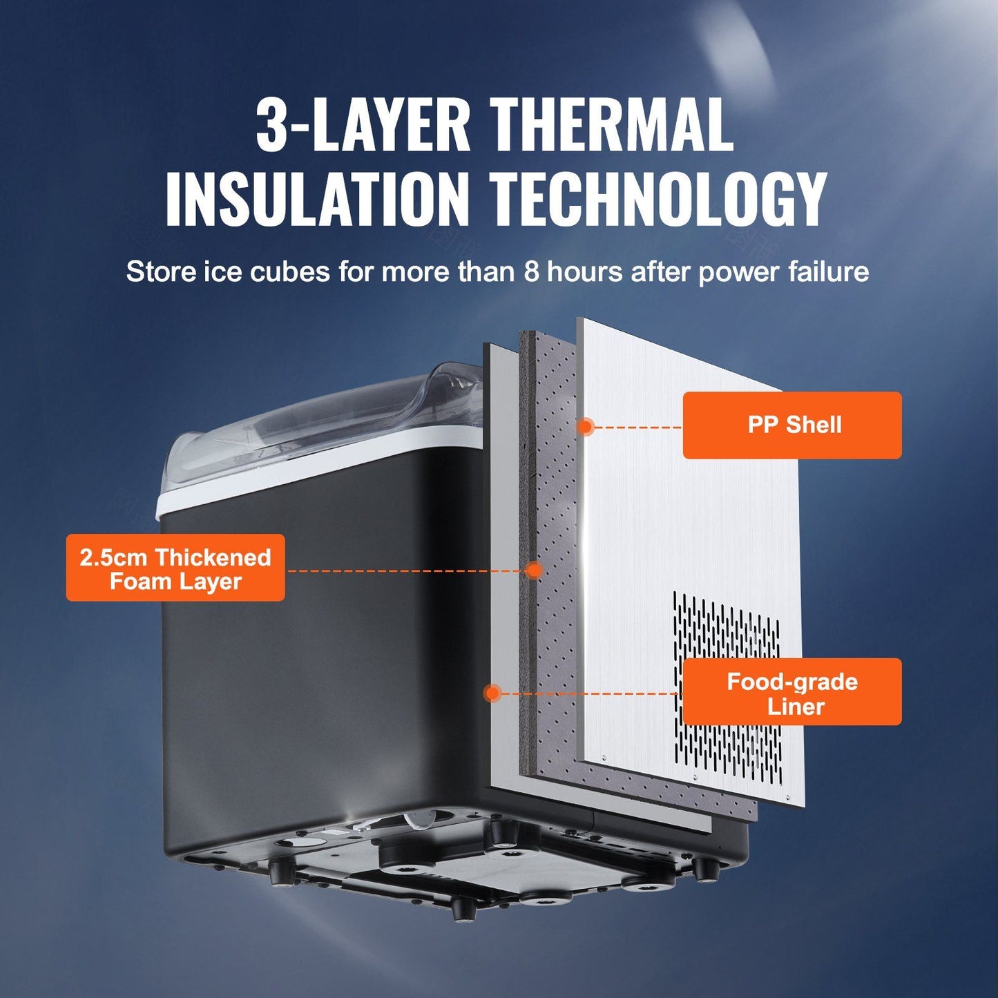 Get trendy with VEVOR Countertop Ice Maker 9 Cubes Ready in 7 Mins - Kitchen Appliance available at Hot Trends Online. Shop Now!
