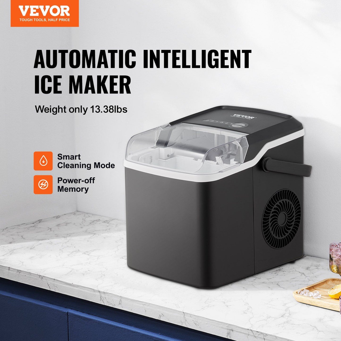 Get trendy with VEVOR Countertop Ice Maker 9 Cubes Ready in 7 Mins - Kitchen Appliance available at Hot Trends Online. Shop Now!