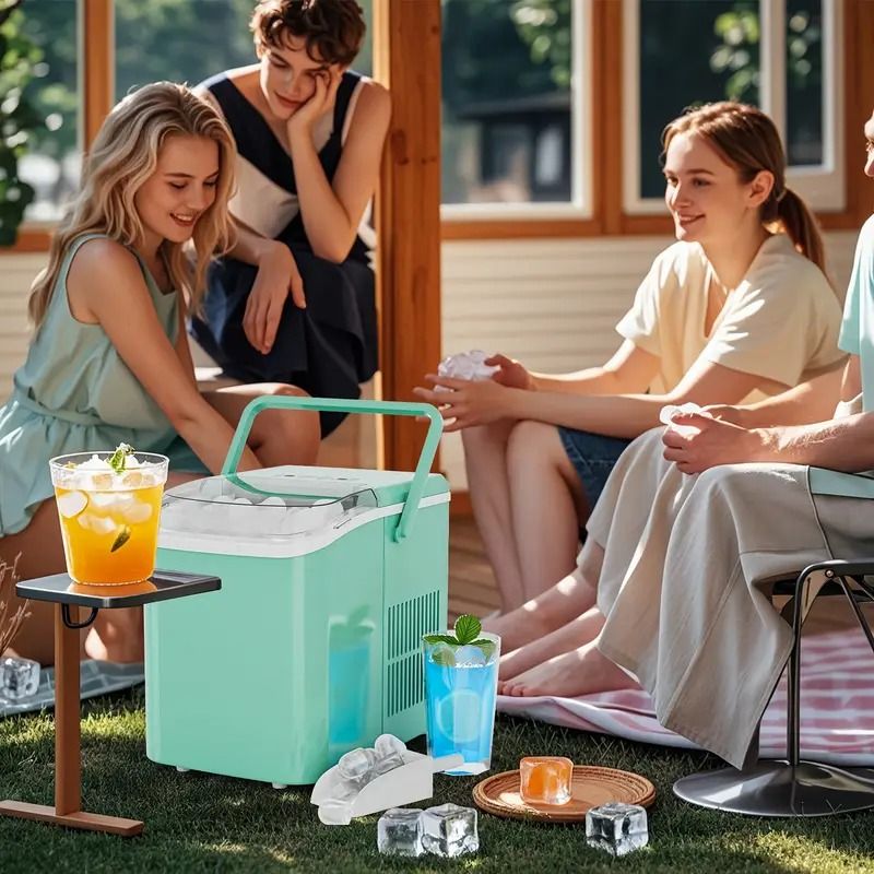 Get trendy with Dizzo Portable Countertop Ice Maker with Ice Scoop 9 Bullet Ice in 6 Mins - Kitchen Appliance available at Hot Trends Online. Shop Now!