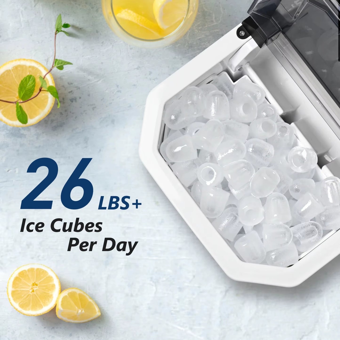 Get trendy with SIMZLIFE Ice Maker Countertop , 26.5 Lbs/24H, 9 Cubes in 6 Mins,Self-Cleaning, Portable Ice Maker with Handle for Home,Black - available at Hot Trends Online. Shop Now!