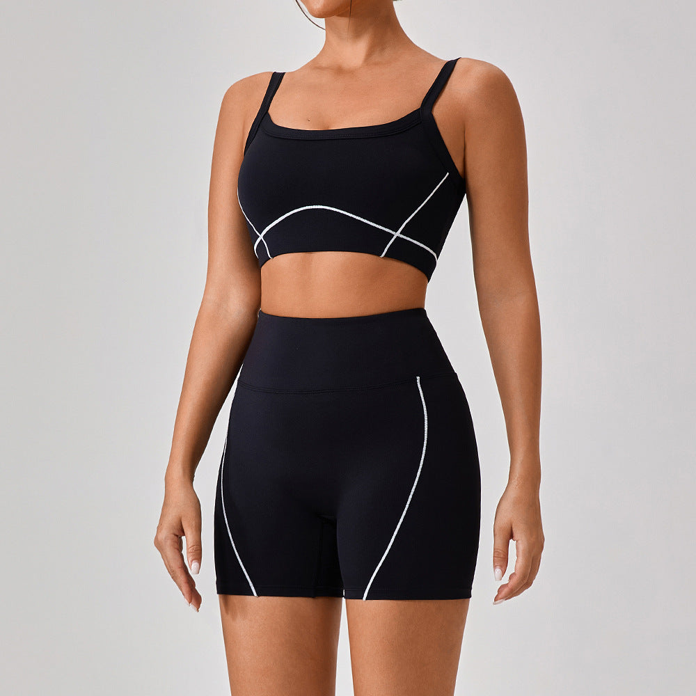 Get trendy with Outdoor Sports Spaghetti Strap Yoga Suit - Clothing available at Hot Trends Online. Shop Now!