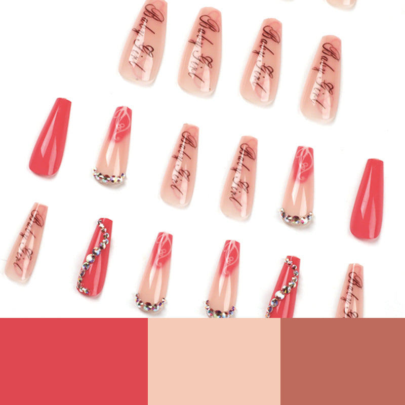 Get trendy with Long Pink Rhinestone Press-on Nails - Nails available at Hot Trends Online. Shop Now!