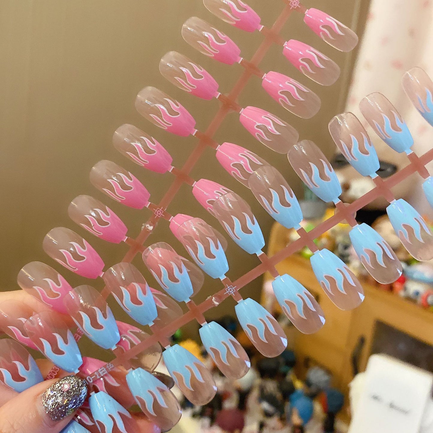 Get trendy with Medium Multi-design Ballerina Press-on Nails - Nails available at Hot Trends Online. Shop Now!
