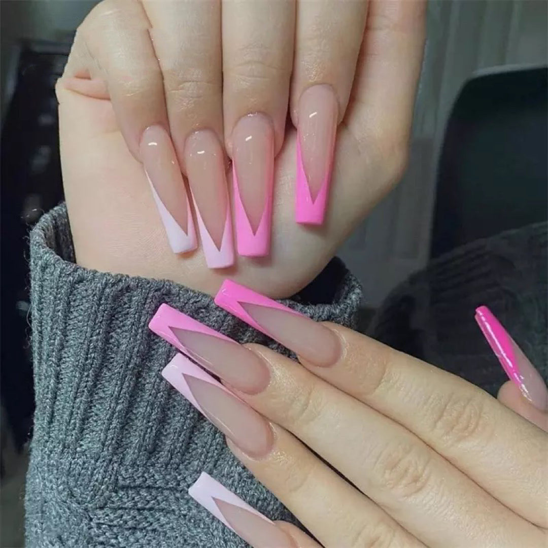Get trendy with Pink Ballerina French Press-on Nails - Nails available at Hot Trends Online. Shop Now!