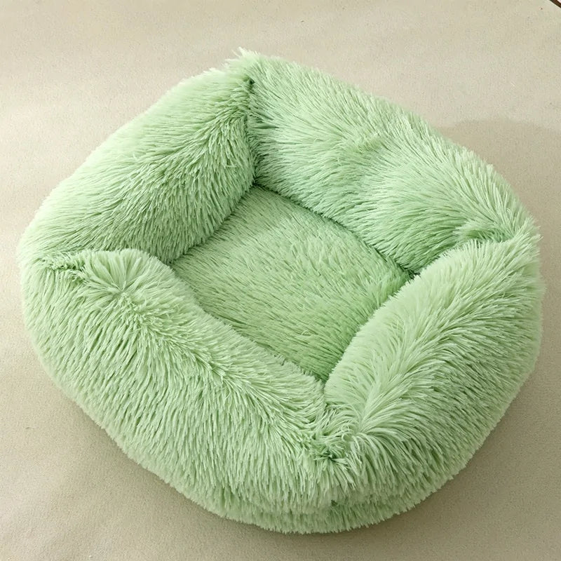 Get trendy with Plush Square Cat Bed: Warm Winter Pet Nest for Small Dogs and Cats - Pet Accessory available at Hot Trends Online. Shop Now!
