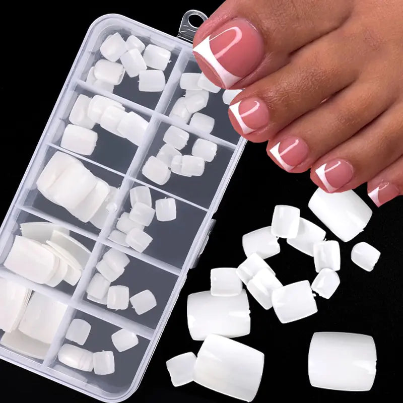 Get trendy with Natural White False Toe Nails - Nails available at Hot Trends Online. Shop Now!