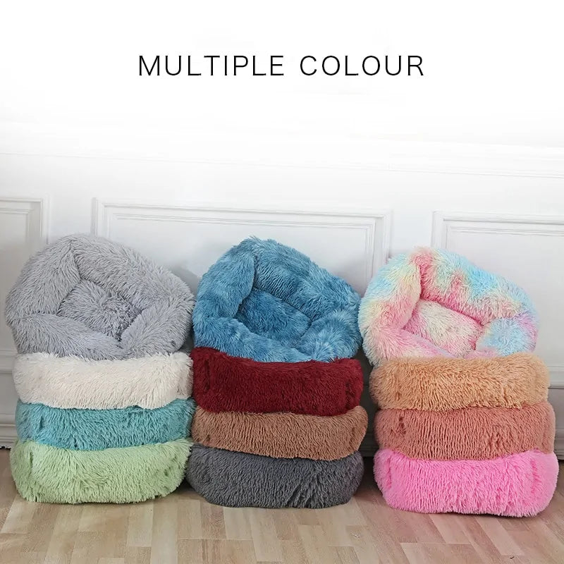 Get trendy with Plush Square Cat Bed: Warm Winter Pet Nest for Small Dogs and Cats - Pet Accessory available at Hot Trends Online. Shop Now!