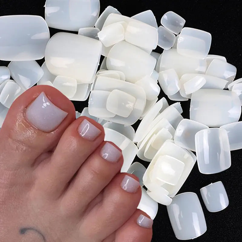 Get trendy with Natural White False Toe Nails - Nails available at Hot Trends Online. Shop Now!