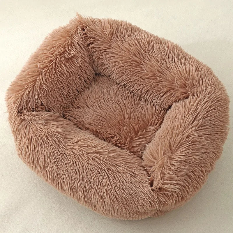 Get trendy with Plush Square Cat Bed: Warm Winter Pet Nest for Small Dogs and Cats - Pet Accessory available at Hot Trends Online. Shop Now!
